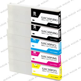 Lot de 5 Cartouches d'encre pigmentées génériques Epson SJIC30P