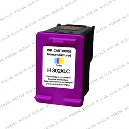 Cartouche compatible HP 302XL (F6U67AE/F6U65AE) - Couleur -18ml