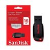 Sandisk Cruzer Blade USB 2.0 Mémoire 16 Go - Sans Cache - Couleur Noir/Rouge
