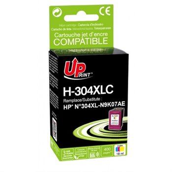Uprint - Cartouche compatible HP 304XL (N9K07AE/N9K05AE) - 3Couleur- 18ml (400p)