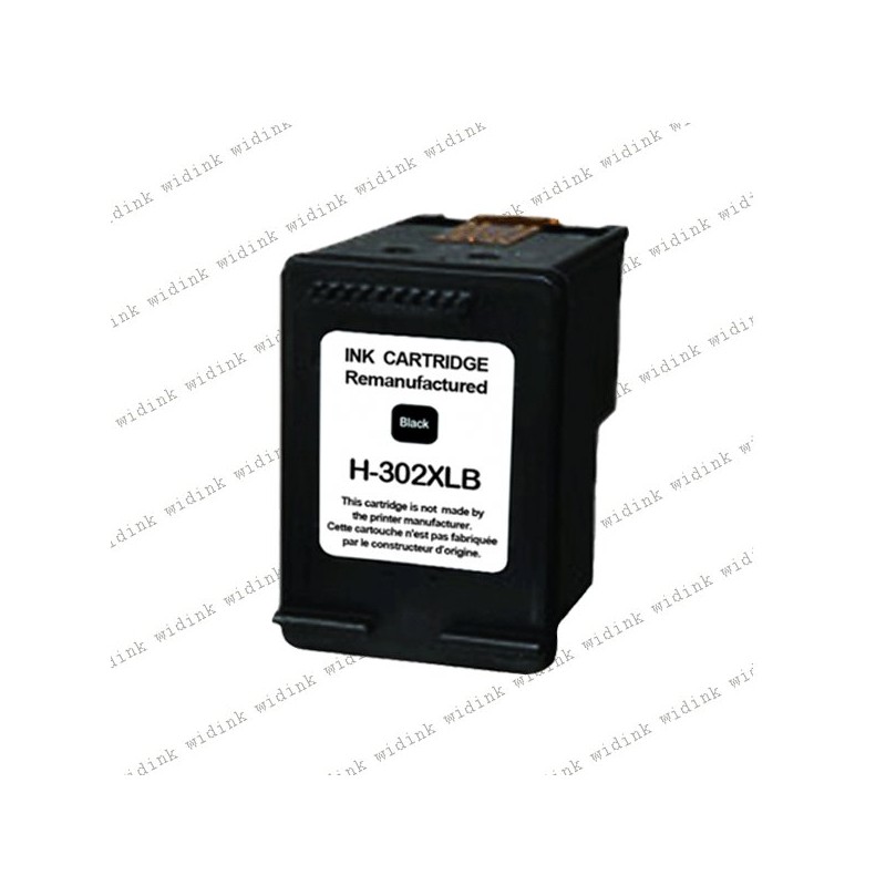 Cartouche compatible HP 302XL (F6U68AE/F6U66AE) - Noire - 20ml