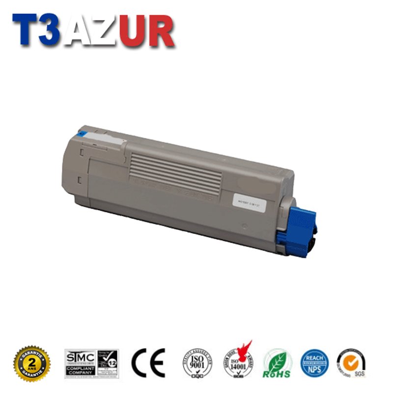 Toner compatible OKI C822 (44844615) - Cyan - 7 300 pages