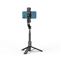 Techsuit - Selfie Stick (L12D) - Télécommande Bluetooth et support pour trépied - Noir