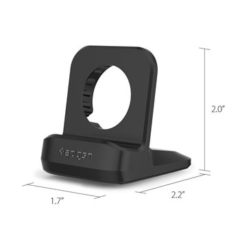 Spigen - Support de chargeur (S350) - pour Apple Watch 4/5/6/7/8/SE (38/40/41/42/44/45mm) - Noir