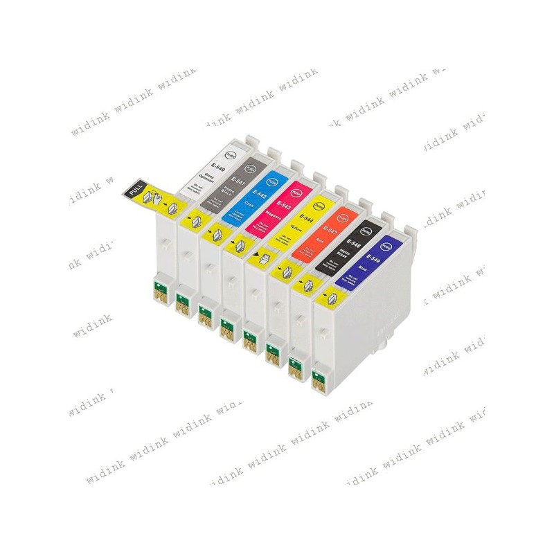 Lot de 8 Cartouches compatibles Epson T0540 - T0549