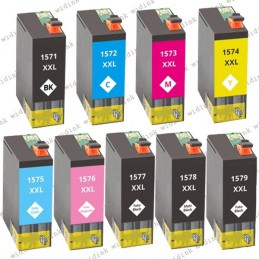 Lot de 9 Cartouches compatibles Epson T1571 - T1979