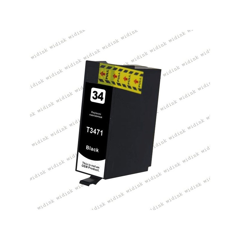Cartouche compatible Epson T3471/T3461 (34XL) - Noire- 32ml