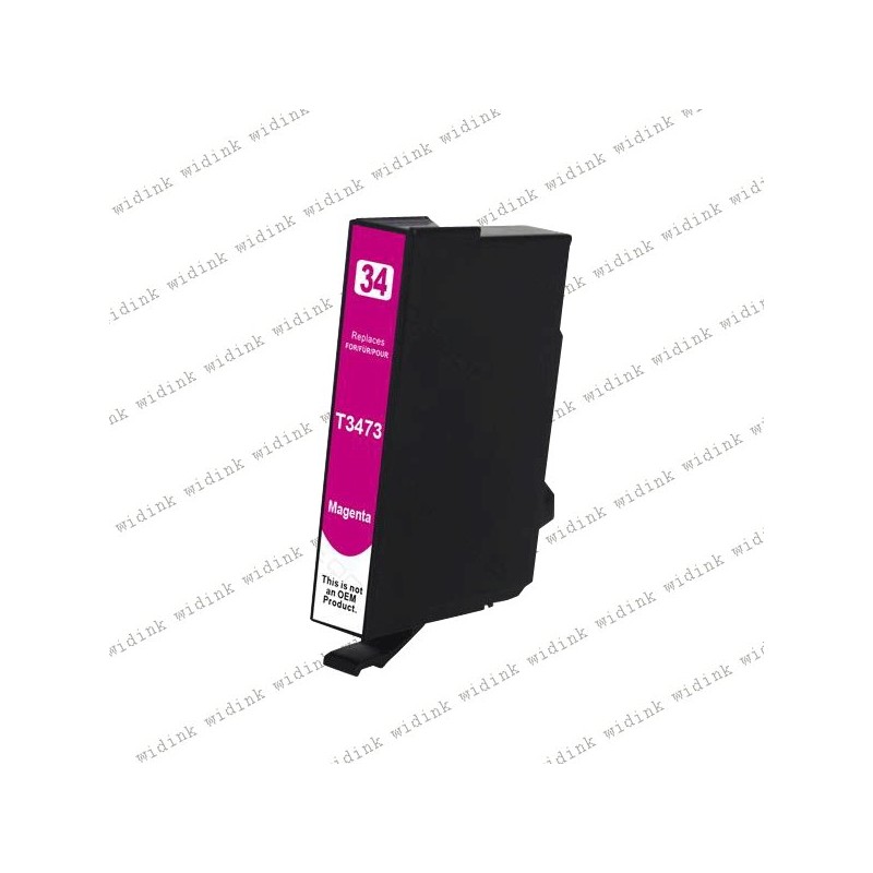 Cartouche compatible Epson T3473/T3463 (34XL) - Magenta - 12ml